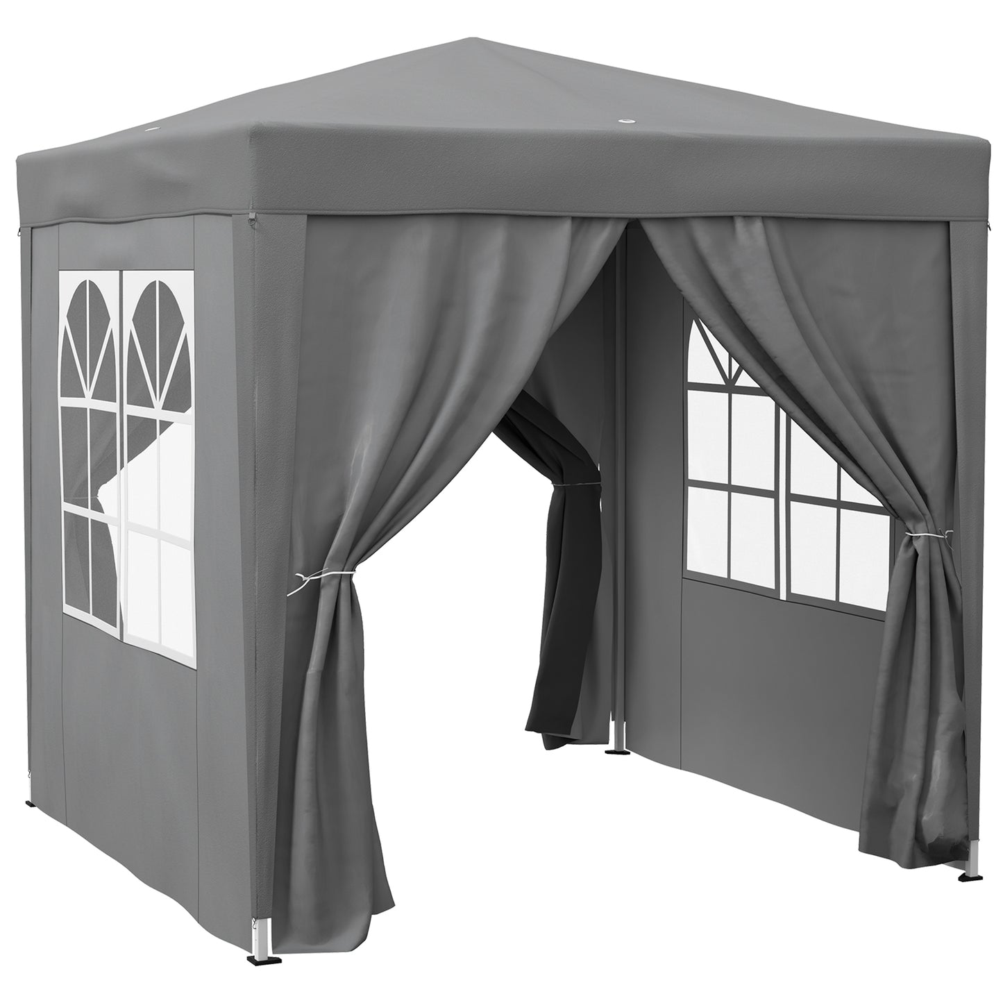 Pavilion Pliabil Pop-Up, Oțel și Țesătură Oxford, 2 x 2 m, Gri
