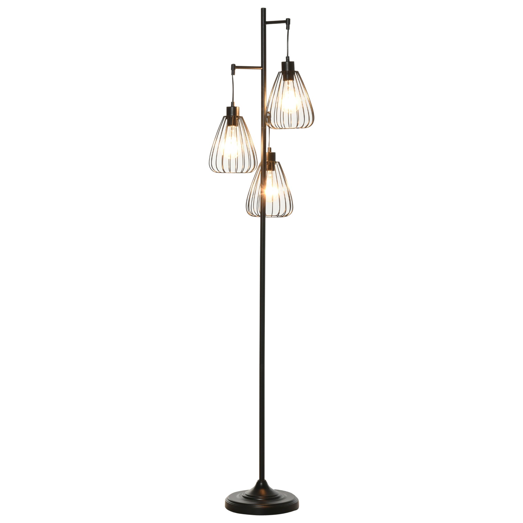Lampa de podea Lampă cu picior Design vintagecindustrial din metal culoare negru