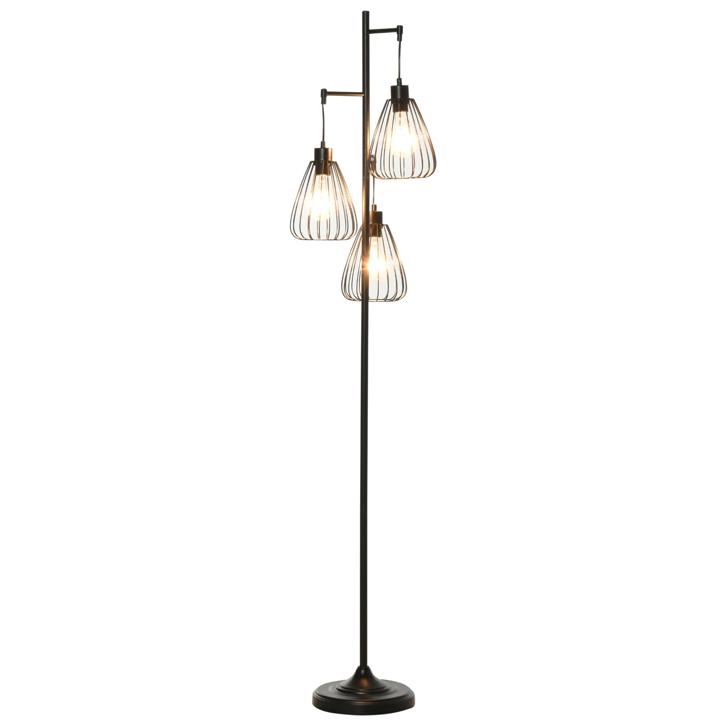 Lampa de podea Lampă cu picior Design vintagecindustrial din metal culoare negru