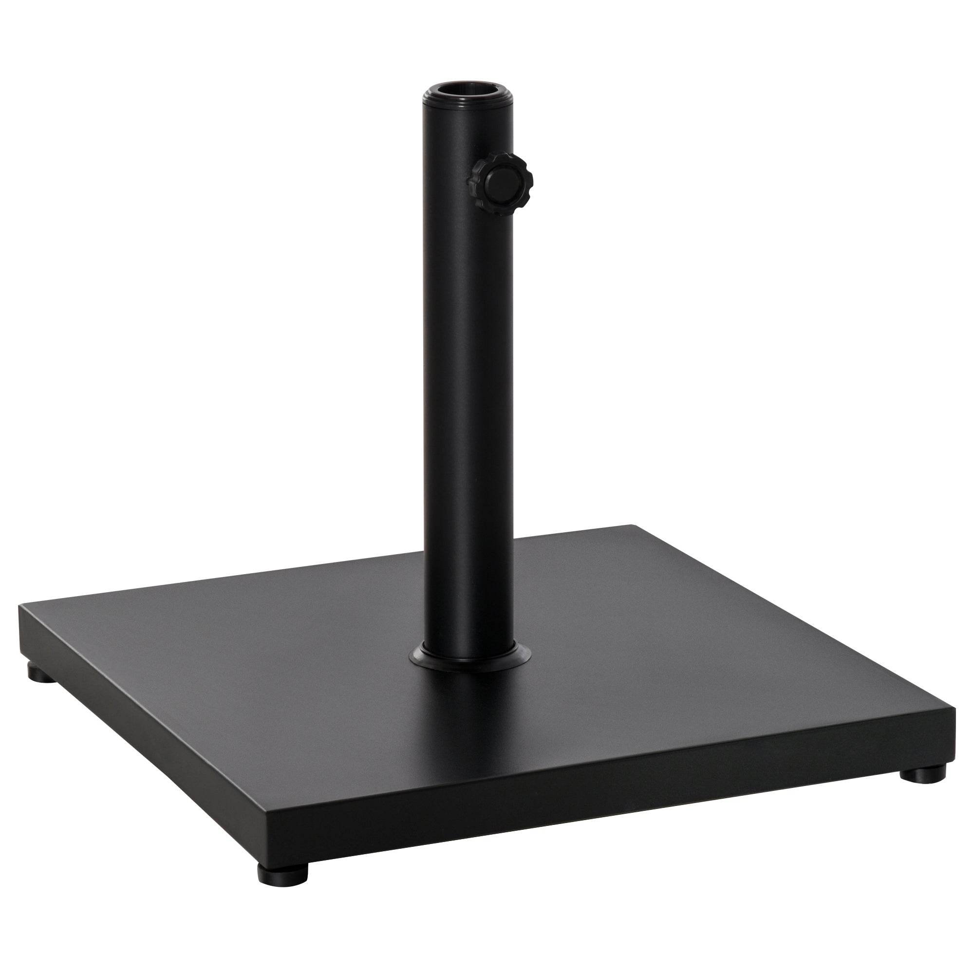 Baza pentru Umbrela Patrata Greutate 18kg pentru Stalpi de Φ3/3.5/3.8, 45x45x39cm, Negru
