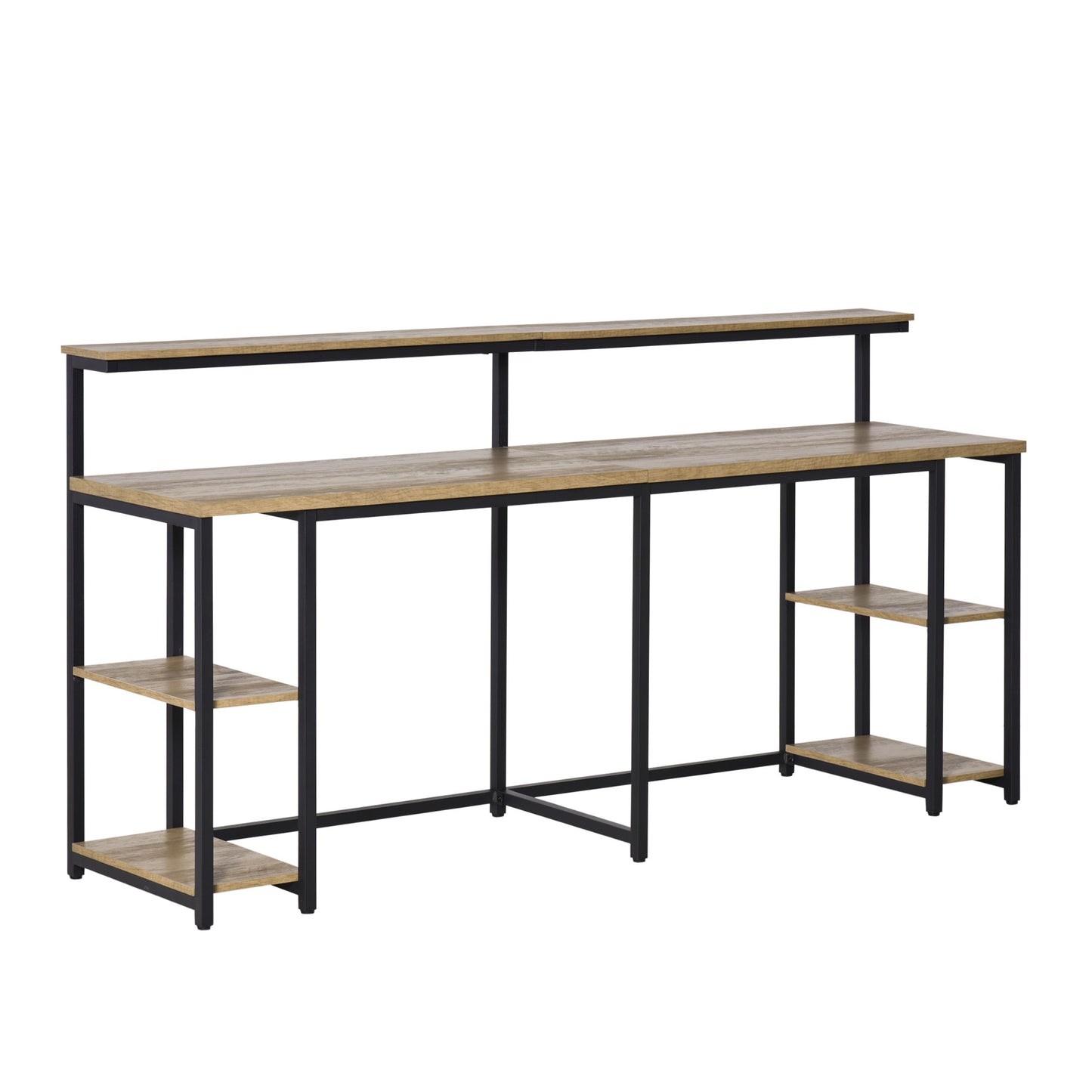 Birou Dublu – Stil Industrial, MDF & Metal, 200 cm