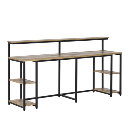 Birou Dublu – Stil Industrial, MDF & Metal, 200 cm