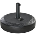 Baza pentru umbrela rotunda Φ55cm din plastic de 30kg pentru stalpi de 38-48mm negru