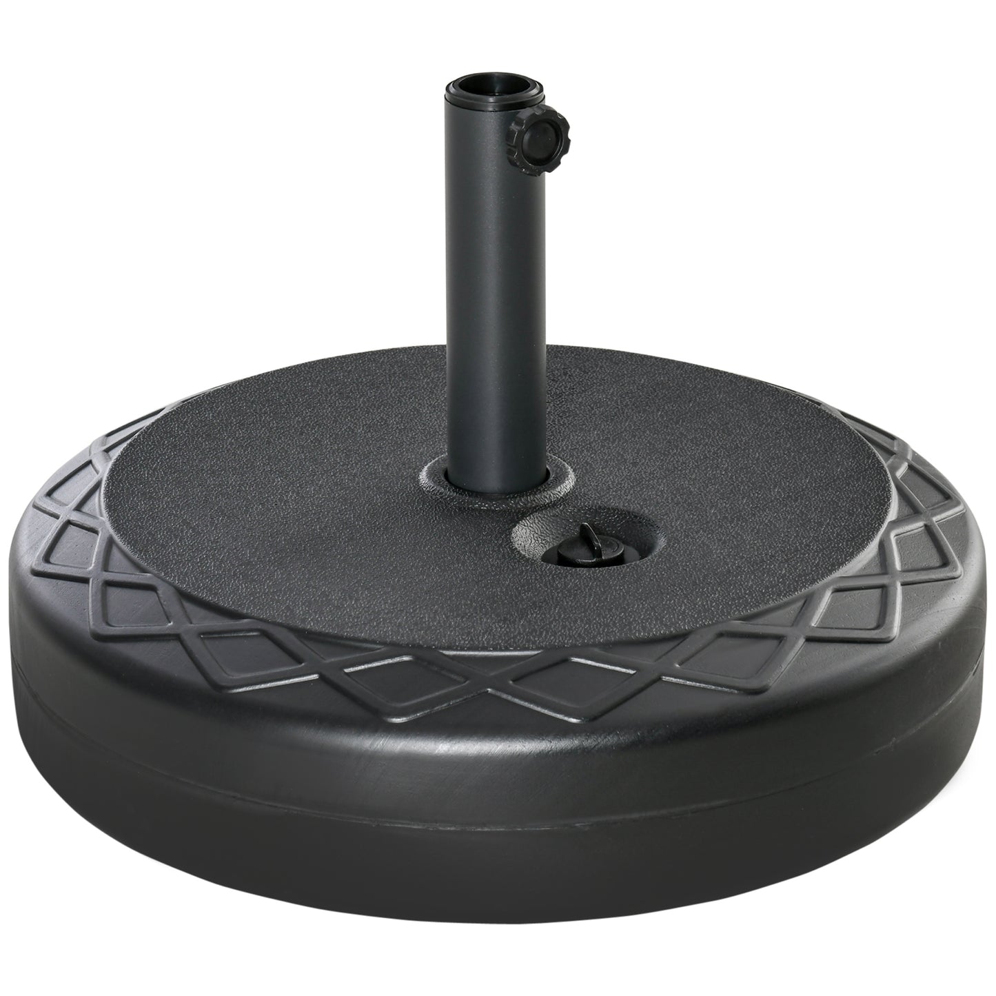 Baza pentru umbrela rotunda Φ55cm din plastic de 30kg pentru stalpi de 38-48mm negru