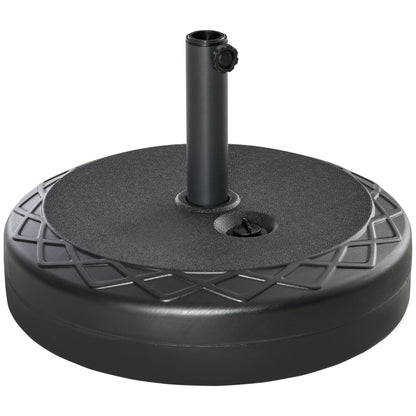 Baza pentru umbrela rotunda Φ55cm din plastic de 30kg pentru stalpi de 38-48mm negru