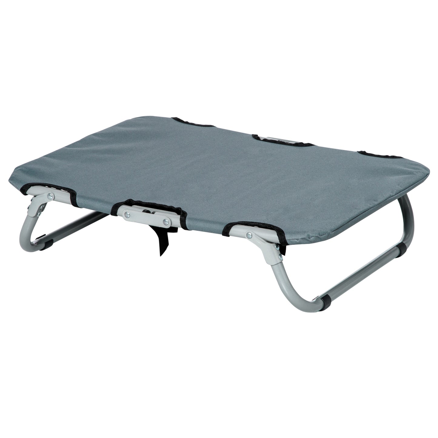 Patut pentru Caini Pliabil din Otel si Material Oxford pentru Interior si Exterior 59x46x15cm Gri