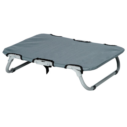 Patut pentru Caini Pliabil din Otel si Material Oxford pentru Interior si Exterior 59x46x15cm Gri