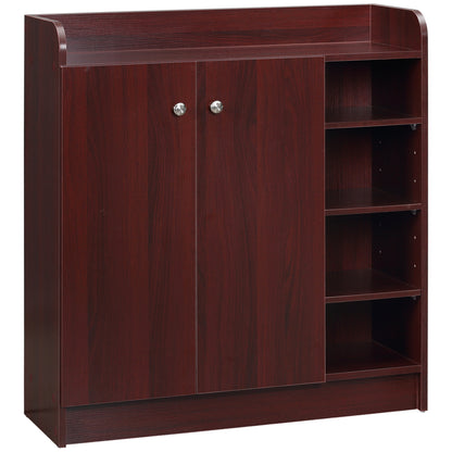 Dulap Pantofi 83×30×90 cm – Lemn, 12 Perechi, Culoare Cafenie
