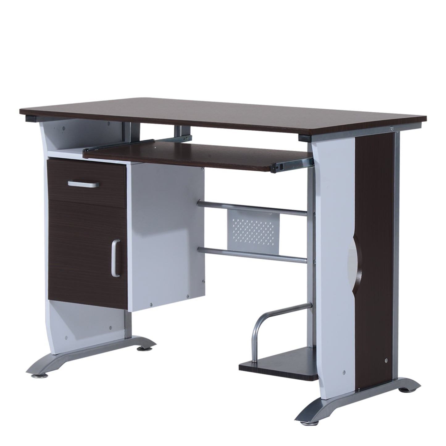 Birou pentru PC cu Sertare in Lemn, 100x52x75cm, Maro