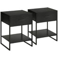Noptiere Moderne (set 2 buc) cu sertar si raft