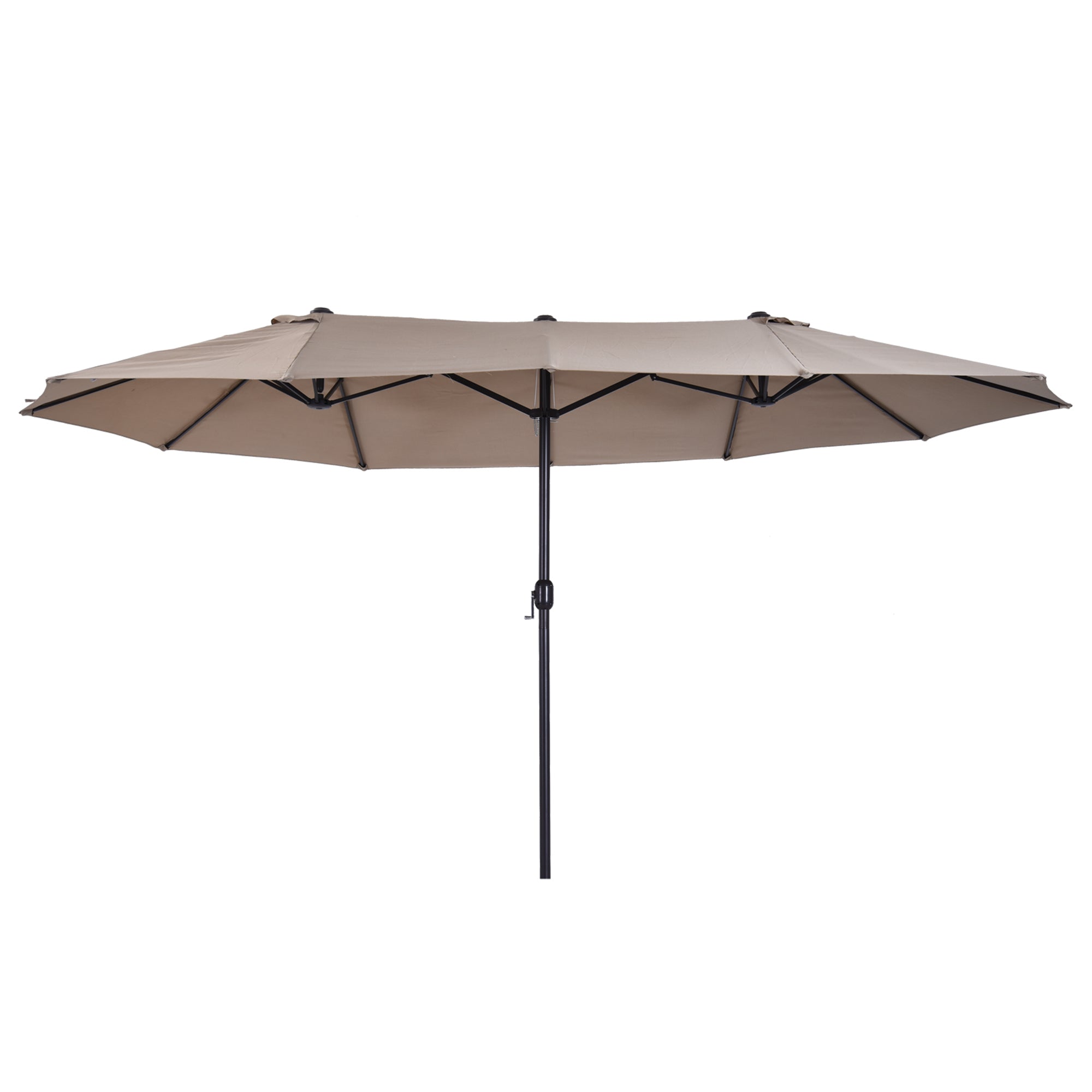 umbrele de gradina dubla 4.6m pentru gradina si piscina Ecru