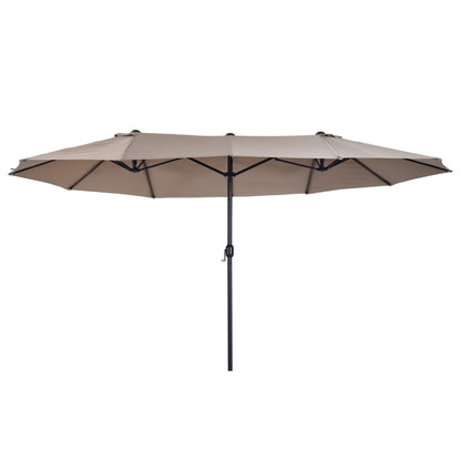 umbrele de gradina dubla 4.6m pentru gradina si piscina Ecru