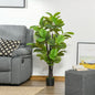Ficus Artificial 130 cm de Interior si Exterior, Planta Artificiala cu efect Realist cu 78 de Frunze