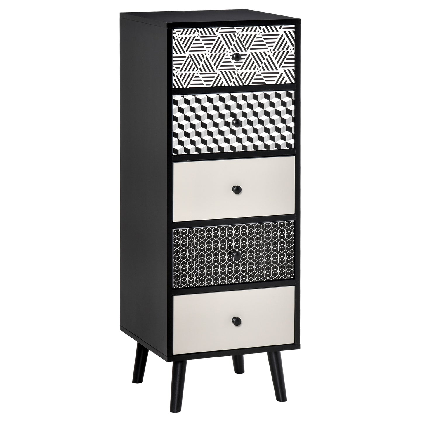 Mobila Comodă cu 5 sertare Mobilier modern pentru casa dimensiune 39.5x39.5x110 cm