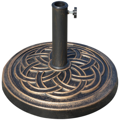 Suport pentru umbrela de exterior, 12kg, rotund, Bronz | Aosom Ro