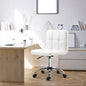 scaun rotativ din piele sintetica, 46x51x76-88cm, alb