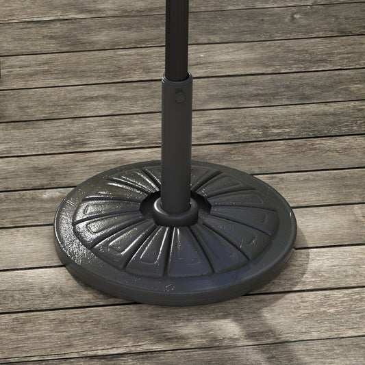 Bază Rotundă pentru Umbrelă Ø43cm, 13kg din Ciment pentru Stâlpi de 38mm și 48mm, Negru