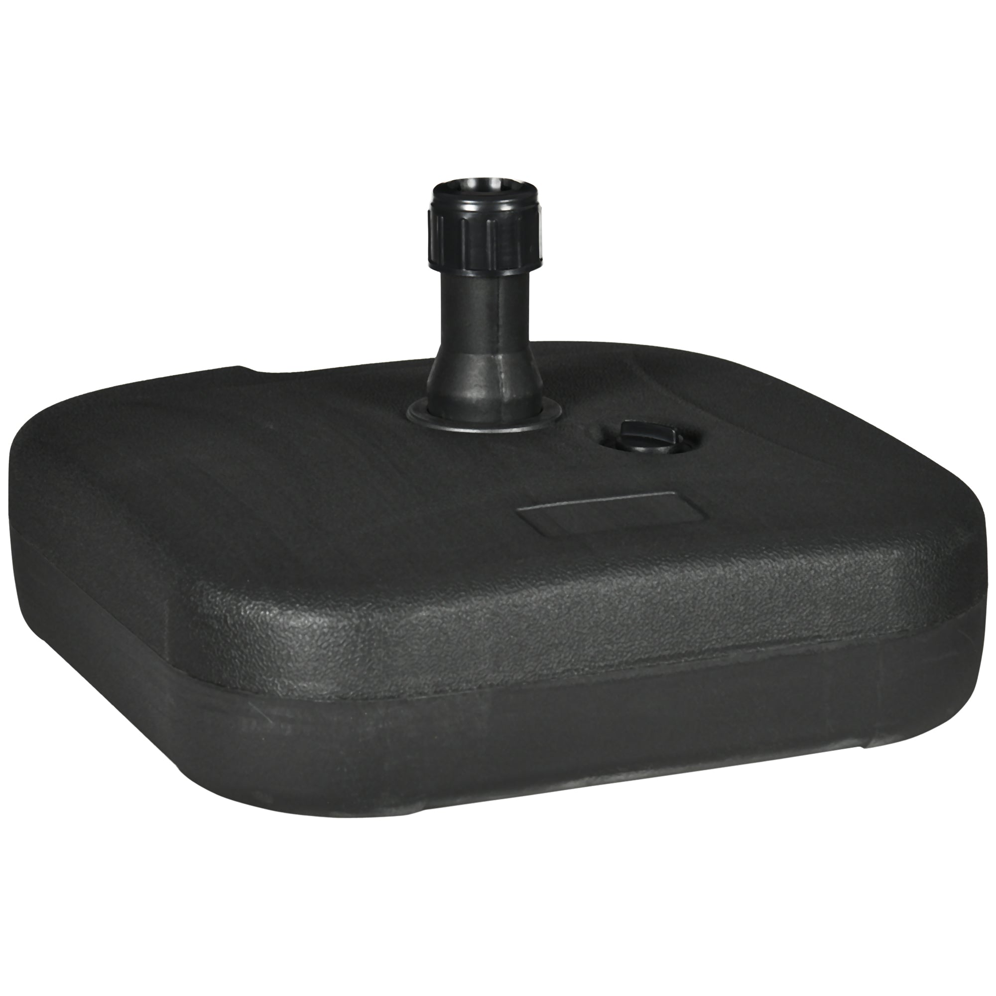 Baza pentru Umbrela de Gradina de Umplut cu Apa si Nisip,HDPE, Negru, 46x45x26cm