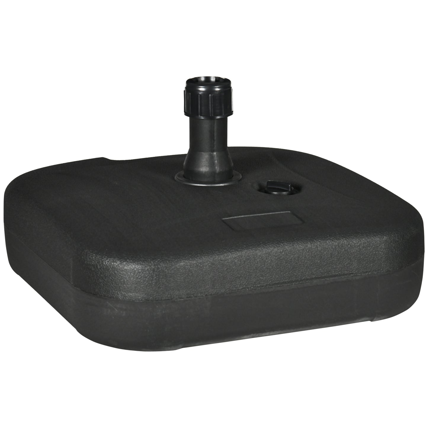 Baza pentru Umbrela de Gradina de Umplut cu Apa si Nisip,HDPE, Negru, 46x45x26cm