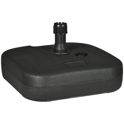 Baza pentru Umbrela de Gradina de Umplut cu Apa si Nisip,HDPE, Negru, 46x45x26cm