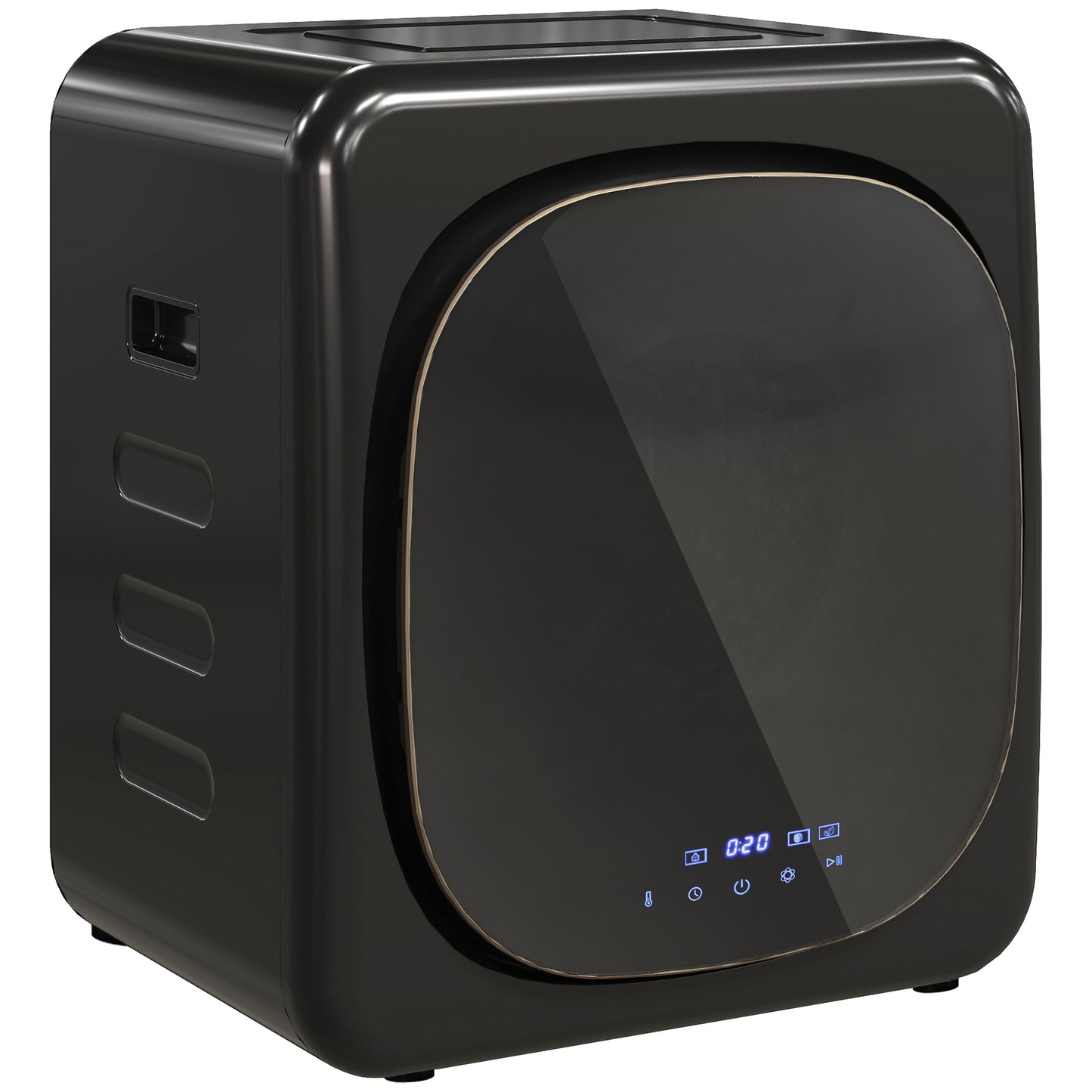 Uscător cu Aer, Capacitate 4kg, Timer și Program Smart, din Oțel Inoxidabil și ABS, 48x40x56 cm, Negru