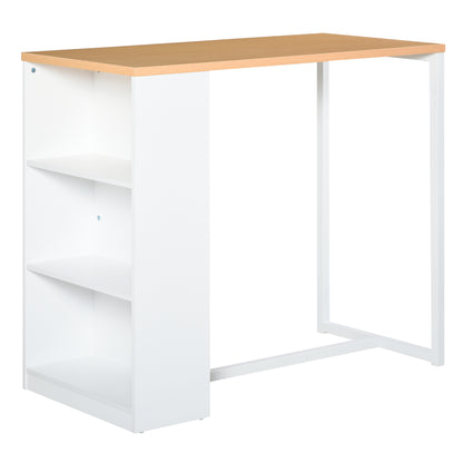 masa tip bar, pentru bucatarie, 115x55x100cm, alb