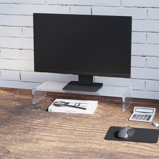 Suport Monitor & TV – Acrilic Transparent, 53×19×9 cm