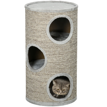 Ansamblu pentru pisici, Turn din Sisal pentru animale de companie cu planforme cu invelis moale