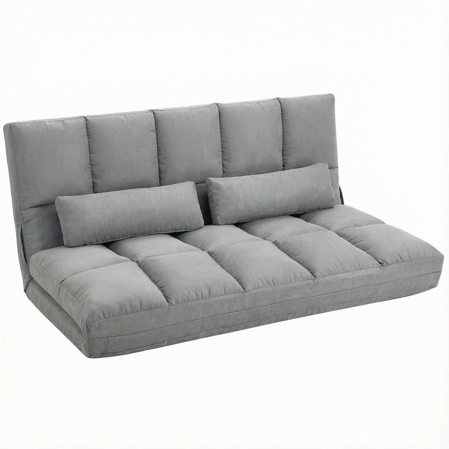 Canapea de Podea, Pliabila 130 cm, Perfect pentru Familie, Gri