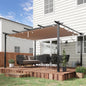 Foisor Pergola de Gradina 3X4m Prelata Culisanta in Poliester Impermeabil si Schelet in Aluminiu