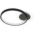 Lampă de tavan LED Modernă de 40W cu 2 Inele și Lumină Reglabilă, Negru