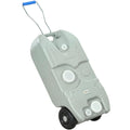Rezervor pentru Apă de Camping 40L cu Roți și Mâner Reglabil, Tub și Robinet Inclus, Gri