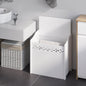 Dulap de depozitare alb cu model sculptat – mobilier pentru lenjerii, haine și jucării 55×34×58 cm