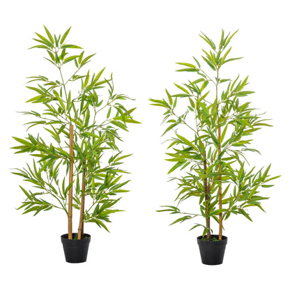 Set 2 Plante Bambus Artificiale – 120 cm cu Ghiveci