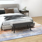 Bancă Tapițată pentru Dormitor din Catifea cu Picioare din Oțel, 100x36x45cm, Gri