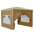 Foisor de gradina pliabil  din otel si tesatura Oxford cu funii si cuie incluse, 2,95x2,95x2,58 m, alb
