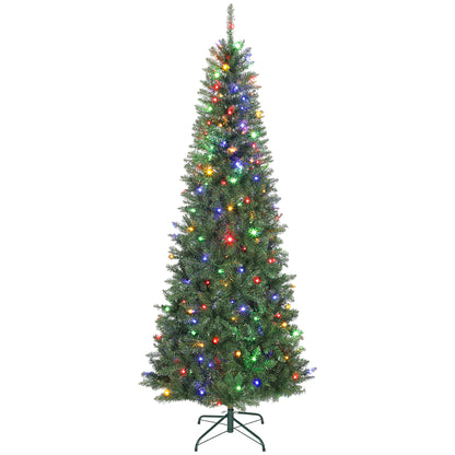 Brad de Crăciun de 210 cm cu 350 de lumini albe și colorate, 9 moduri de iluminare