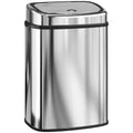 Coș de gunoi cu senzor infraroșu 50L, 2 moduri de deschidere, oțel inoxidabil, argintiu