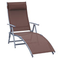 Sezlong Relax Rabatabil Pliabil Schelet in Metal 137x63.5x100.5cm Maro