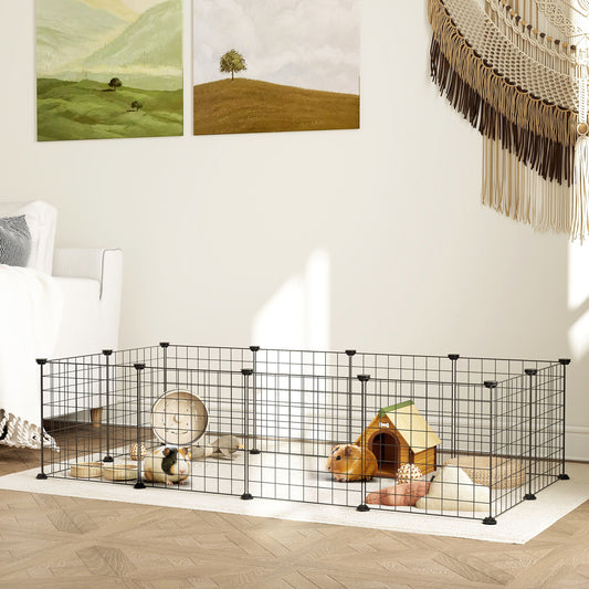 tarc Modular Animale – 12 Panouri, 35×35 cm, Negru