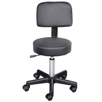scaun rotativ, piele sintetica, 35x42-54cm, negru
