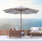 Umbrela din Lemn Umbrela Soare pentru Gradina Balcon Alb 3 m