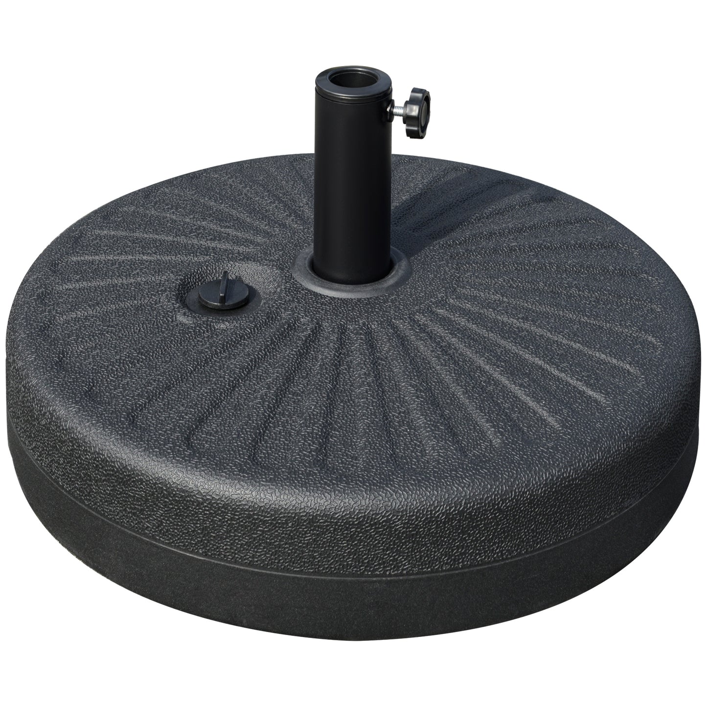Baza pentru Umbrela de Gradina cu Stalp Central Φ3.8cm si 4.8cm, Soclu pentru Umbrela care se Umple cu Apa sau Nisip, Negru