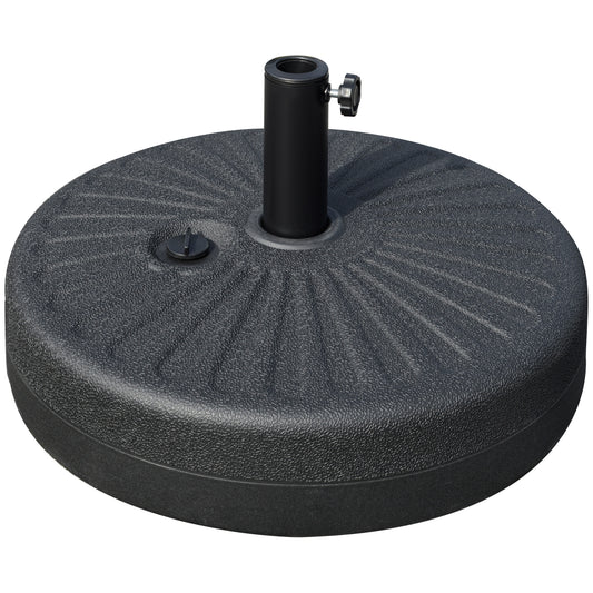 Baza pentru Umbrela de Gradina cu Stalp Central Φ3.8cm si 4.8cm, Soclu pentru Umbrela care se Umple cu Apa sau Nisip, Negru