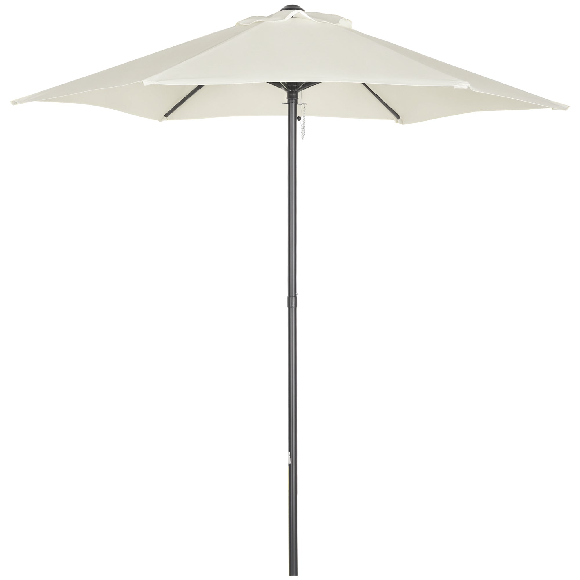 Outusnny Umbrela 2x2 m de Gradina cu Stalp Central, Umbrela pentru Exterior din Aluminiu, Bej