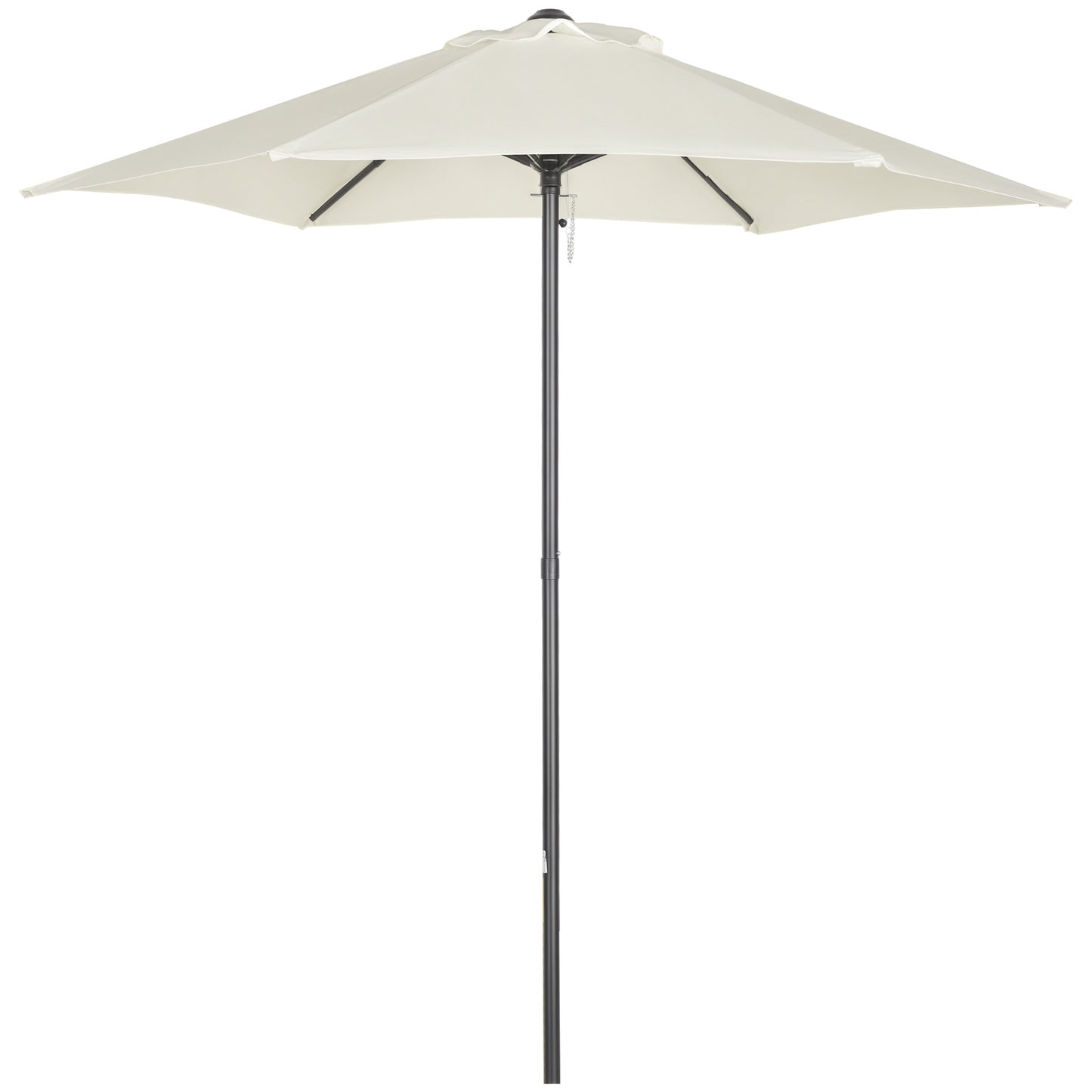 Outusnny Umbrela 2x2 m de Gradina cu Stalp Central, Umbrela pentru Exterior din Aluminiu, Bej