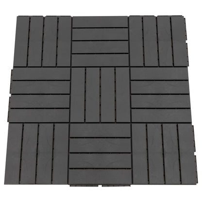 Set 9 Caramizi de Cuplat pentru Terasa 30x30x2cm, 0.81 mq, Negru