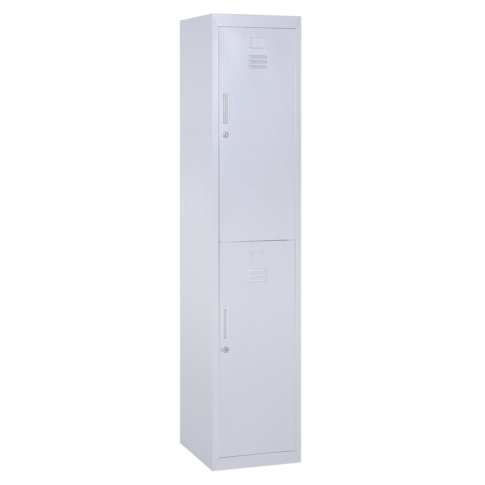 Dulap Metalic Haine – 4 Rafturi, 2 Usi, Gri 38×46×180 cm