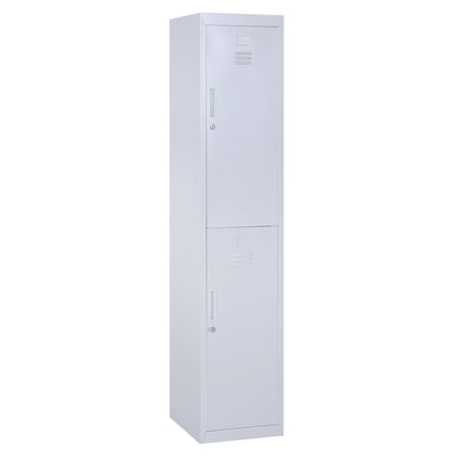 Dulap Metalic Haine – 4 Rafturi, 2 Usi, Gri 38×46×180 cm