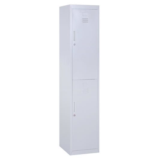Dulap Metalic Haine – 4 Rafturi, 2 Usi, Gri 38×46×180 cm